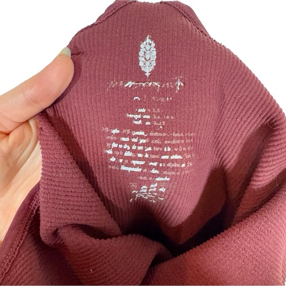 Free People Movement Happiness Runs Square Neck Onesie Jumpsuit in Oxblood M/L - Picture 10 of 11